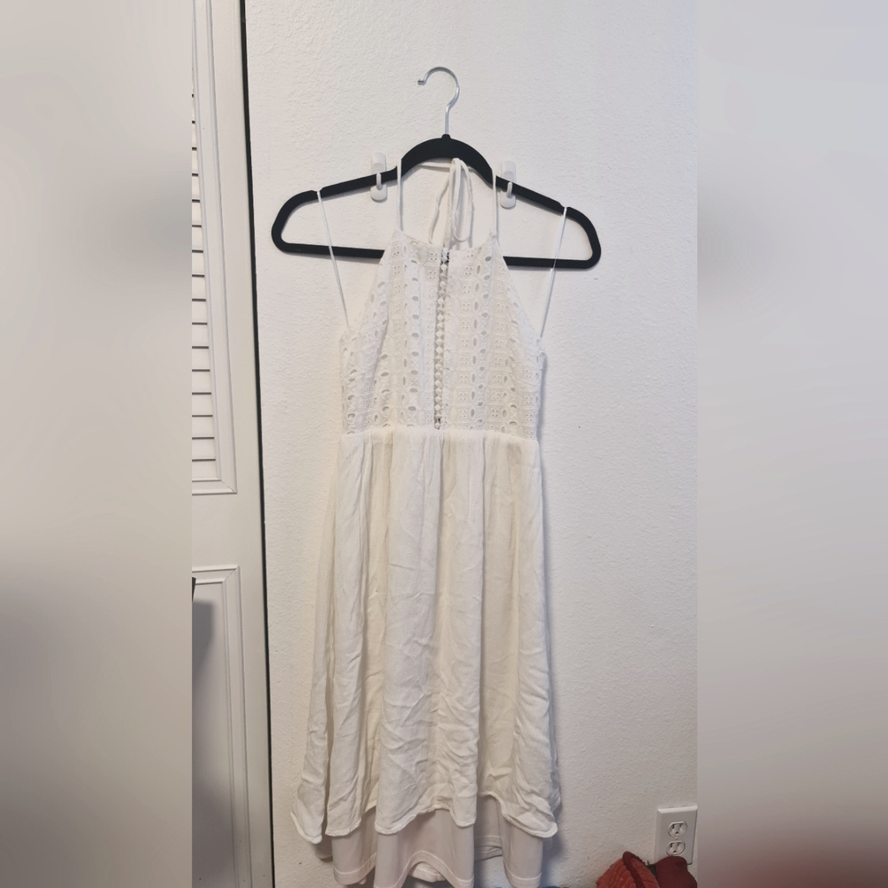 White Backless Summer Dress